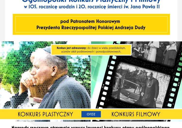 Plakat promujący wydarzenie Ogólnopolski konkurs plastyczny i filmowy: