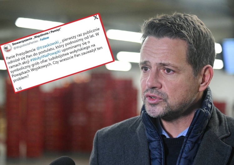 Rafał Trzaskowski / screen X.com Trzaskowski chce pochować ofiary rzezi wołyńskiej na Powązkach. Jest odpowiedź Stowarzyszenia Wspólnota i Pamięć