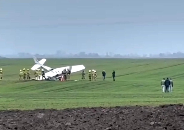 Awionetka Wypadek awionetki. Są ranni