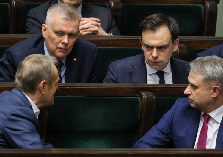 Posiedzenie Sejmu, Donald Tusk, Tomasz Siemoniak, Andrzej Domański i Krzysztof Gawkowski