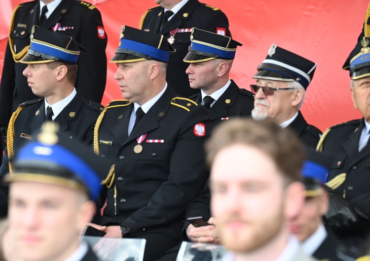Bartłomiej Mickiewicz na Centralnych Obchodach Dnia Strażaka