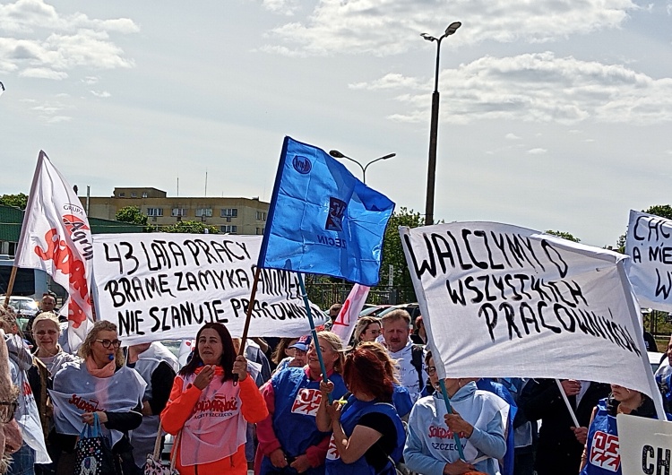 Pikieta w obronie zwolnionych z Animexu Solidarność pikietowała w obronie zwolnionych z Animexu