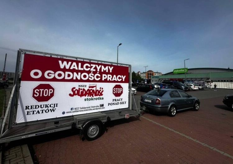 Baner przygotowany przez NSZZ