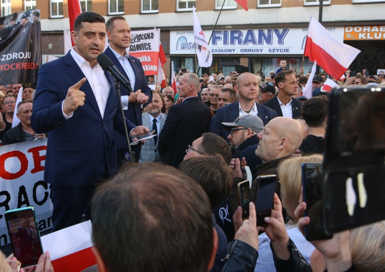 George Simion Zabrze: Kandydat na prezydenta Rumunii George Simion przybył na wiec Karola Nawrockiego
