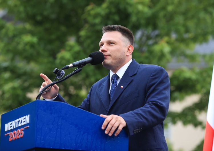Kandydat na prezydenta RP Sławomir Mentzen Latarnik wyborczy