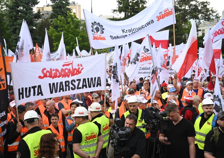 Protest hutników 21 maja 2025 r., Warszawa Protest hutników.