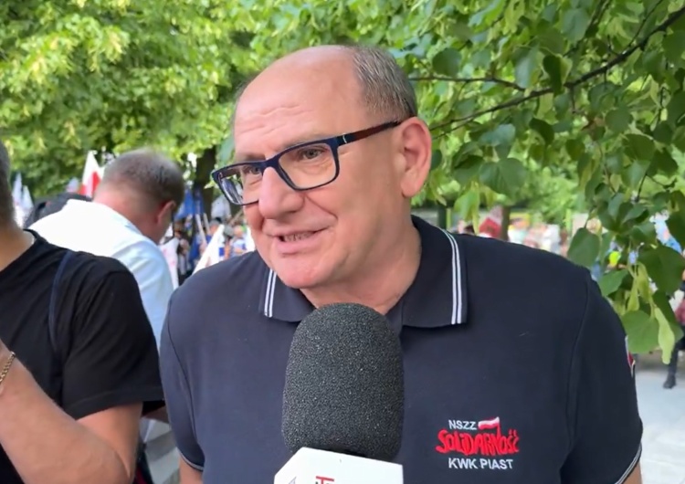 Bogusław Hutek Protest hutników. Szef górniczej