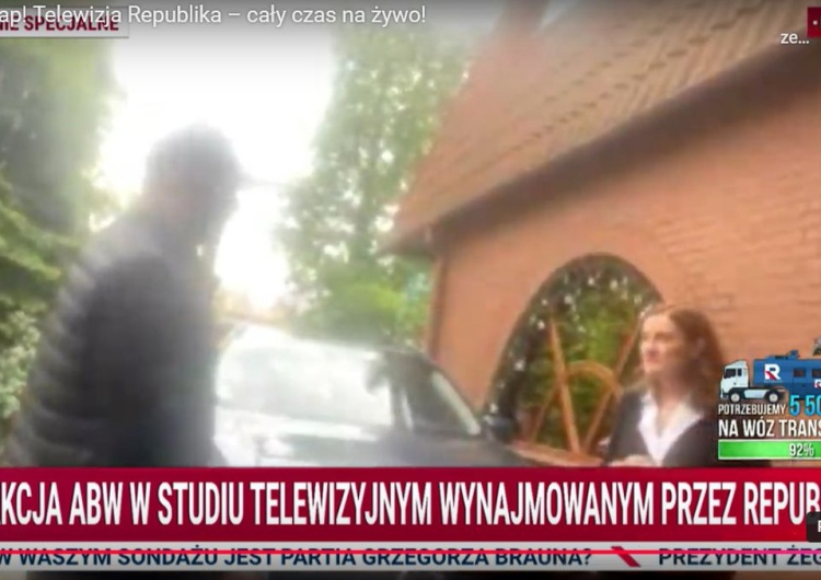 Siedziba TV Republika Agenci ABW pod studiem Telewizji Republika