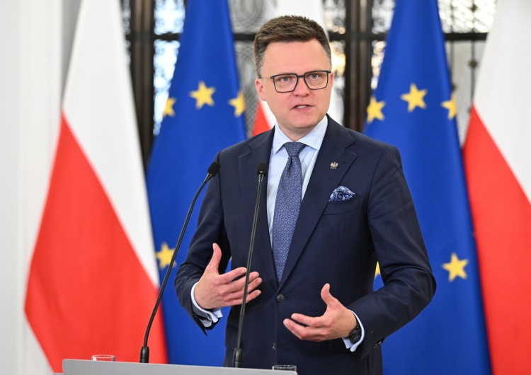 Marszałek Sejmu Szymon Hołownia Hołownia mówił o