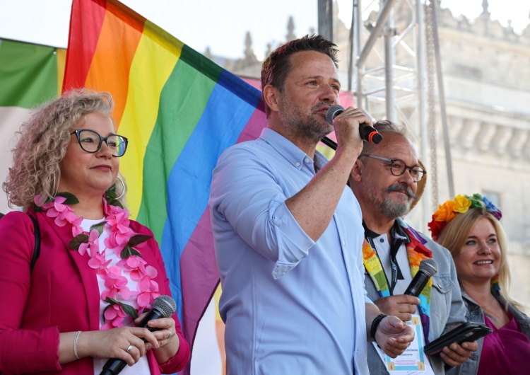 Rafał Trzaskowski na Paradzie Równości w Warszawie