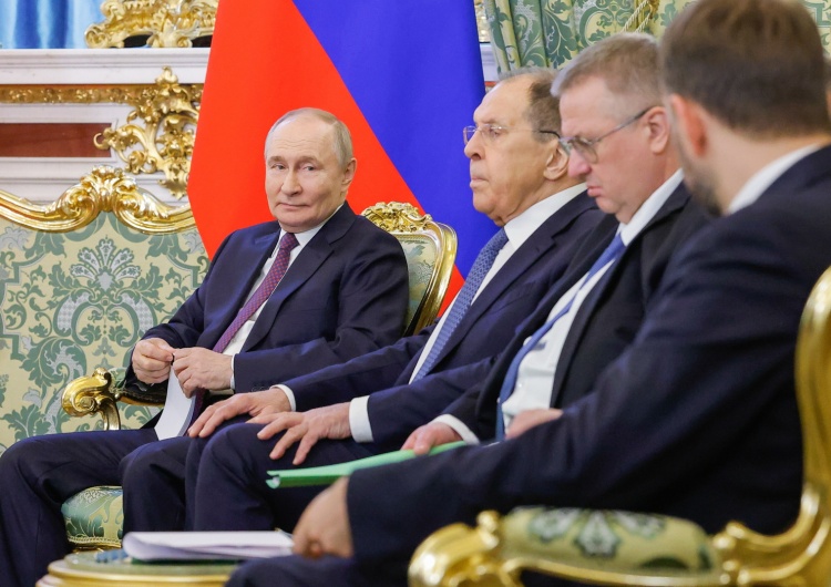 Władimir Putin i przedstawiciele rosyjskich władz  