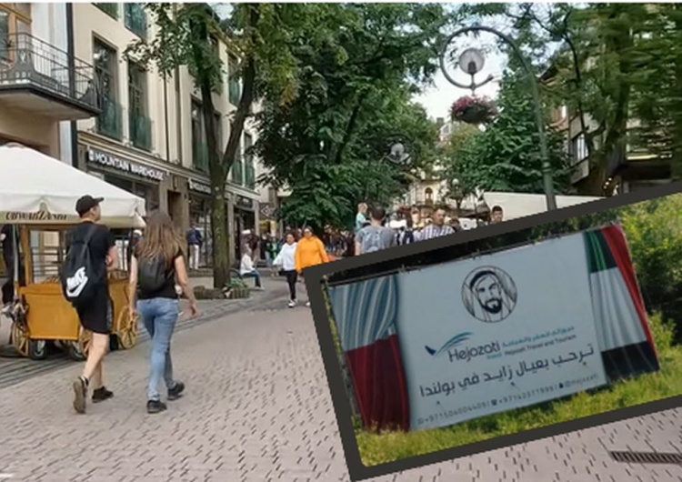 Zakopane W Zakopanem pojawił się billboard po arabsku. To promocja dubajskiego biura podróży