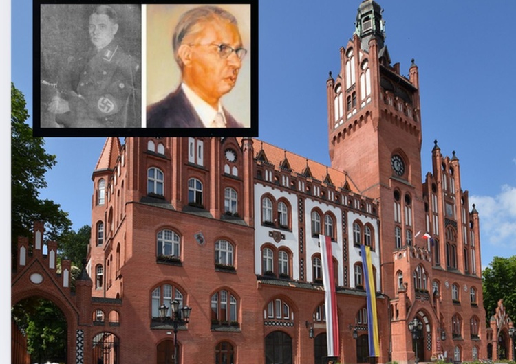 Ratusz Słupsk Portrety niemieckich nazistów w słupskim ratuszu to