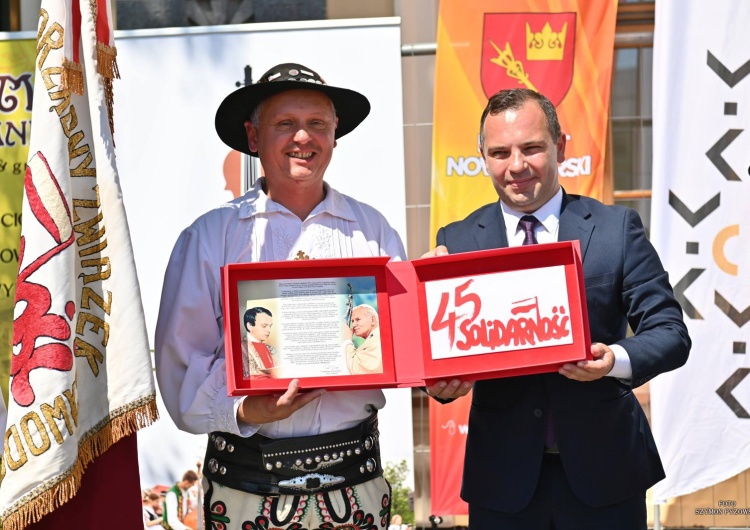 14 sierpnia 2025 r., Nowy Targ, obchody 45-lecia Solidarności Nowy Targ uczcił 45-lecie Solidarności. W obchodach wziął udział wiceszef Związku