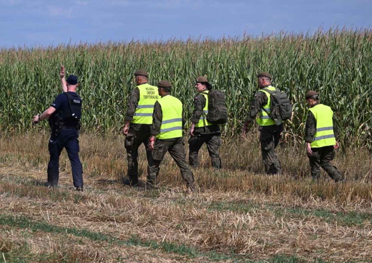 Służby zabiezpieczają teren pola kukurydzy w miejscowości Osiny Eksplozja w Osinach. Nowe informacje