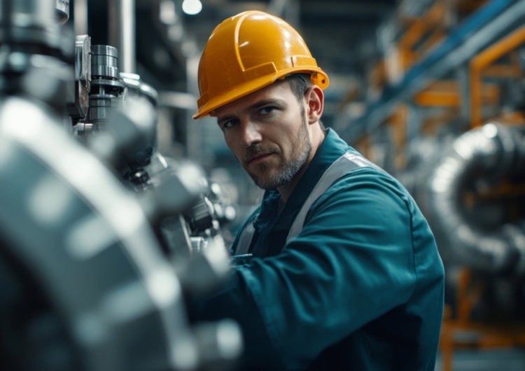 Robotnik w fabryce. Ilustracja poglądowa Polska wydaje miliardy na obronność, ale zyskują głównie zagraniczni producenci. Ten raport pokazuje, jak to zmienić