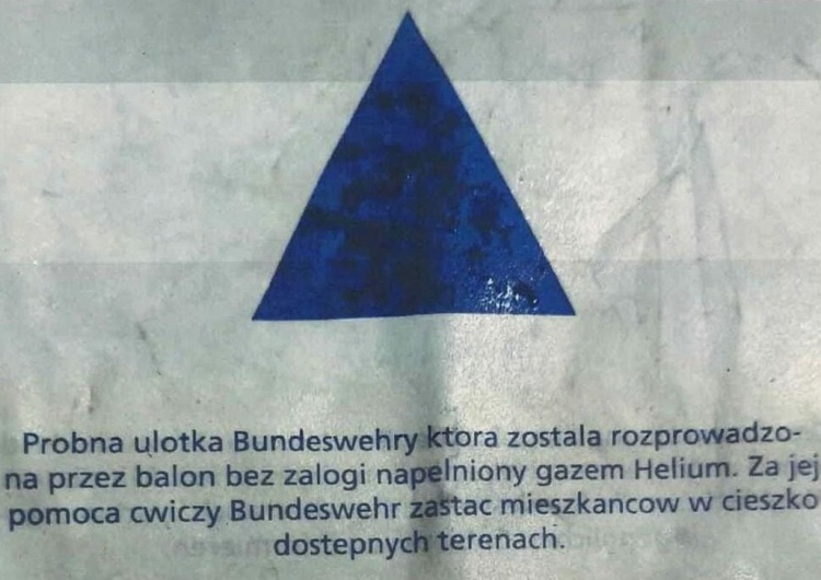 Fragment niemieckiej ulotki Niemieckie ulotki nad Lubuskiem. Wydano komunikat dla mieszkańców