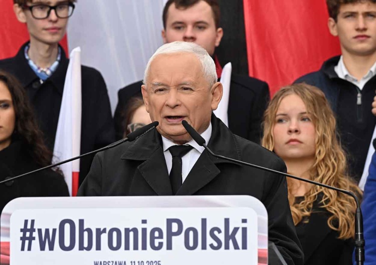 Prezes PiS Jarosław Kaczyński Manifestacja PiS w Warszawie. Kaczyński: Nie dajcie się oszukać
