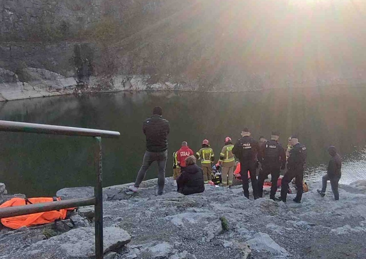 Miejsce tragedii - rezerwat Ślichowice Tragedia w Kielcach. Kobieta spadła ze skał w rezerwacie przyrody