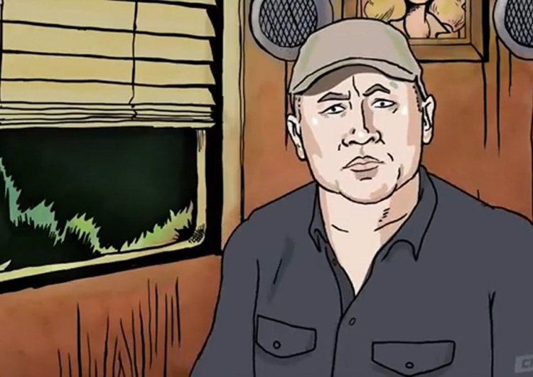 Ilustracja Mike'a Judge'a z traileru do filmu
