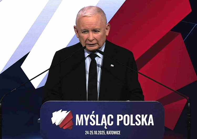 Jarosław Kaczyński podczas konwencji programowej PiS w Katowicach Konwencja programowa PiS.