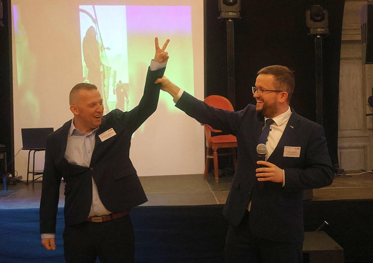 Mariusz Kwietniowski i Bartosz Budziak Przewodniczący NSZZ
