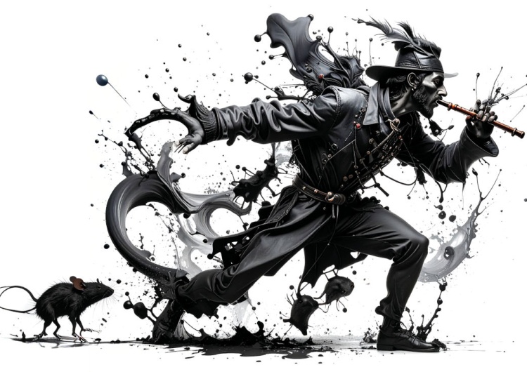 Flecista i szczur  Donald Tusk jak Flecista z Hameln