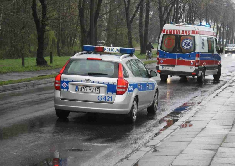 Radiowóz policyjny (zdj. ilustracyjne) Pościg pod Warszawą zakończony groźnym wypadkiem radiowozu. Poszukiwany zbiegły kierowca 