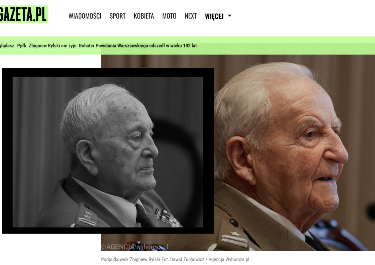 W czarnej obwódce ppłk Zbigniew Rylski ps. „Brzoza”. Zdjęcie kolorowe ppłk Jakub Noakowski ps. 