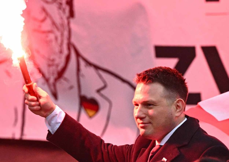 Sławomir Mentzen na Marszu Niepodległości Ten transparent nie spodoba się Tuskowi. Mentzen opublikował zdjęcie