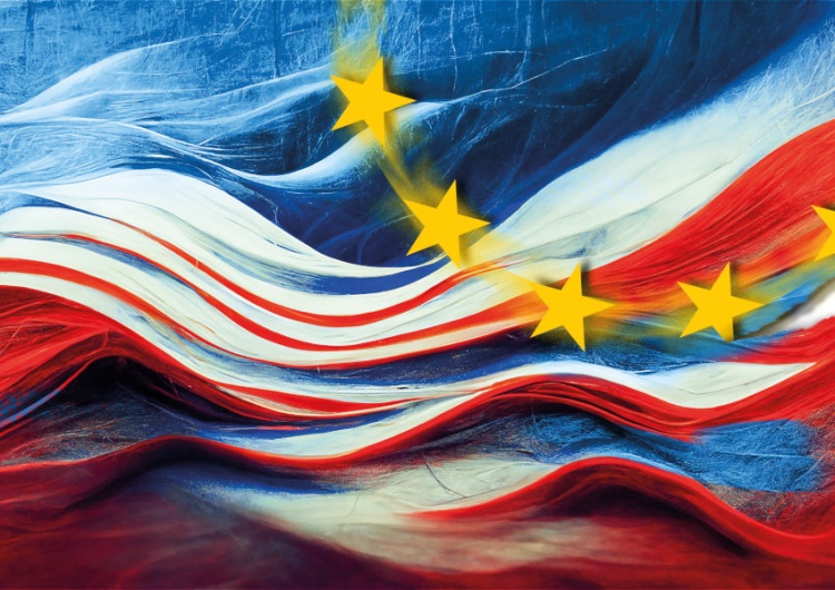 Przenikające się flagi Polski i Unii Europejskiej Współpraca PiS-u i Konfederacji? Niemożliwość jako konieczność