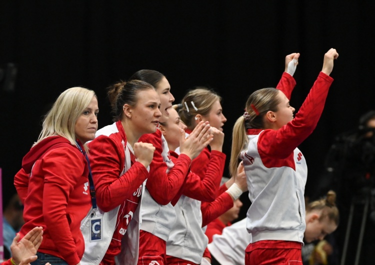  Zawodniczki reprezentacji Polski w meczu rundy wstępnej mistrzostw świata piłkarek ręcznych w ’s-Hertogenbosch z Tunezją