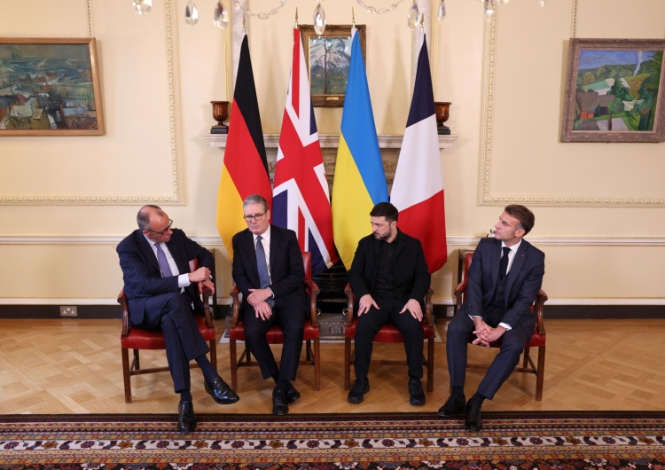 Spotkanie Wołodymyra Zełenskiego z liderami E3 - Friedrichem Merzem, Keirem Starmerem i Emmanuelem Macronem