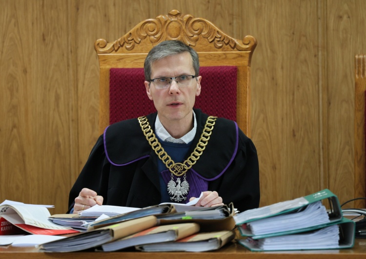 Sędzia Łukasz Grylewicz na sali rozpraw Sądu Rejonowego dla Warszawy-Śródmieścia