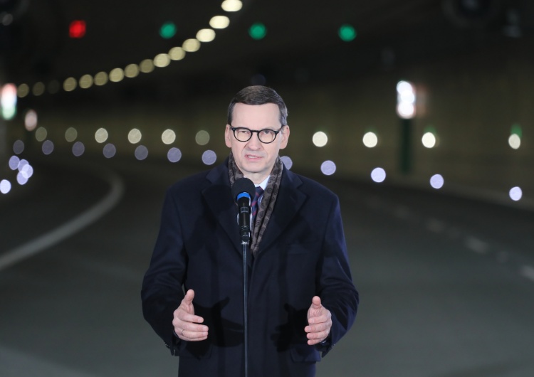 Mateusz Morawiecki na otwarciu tunelu południowej obwodnicy Warszawy Jest sukces Polski w Brukseli. Będzie zerowy VAT na żywność