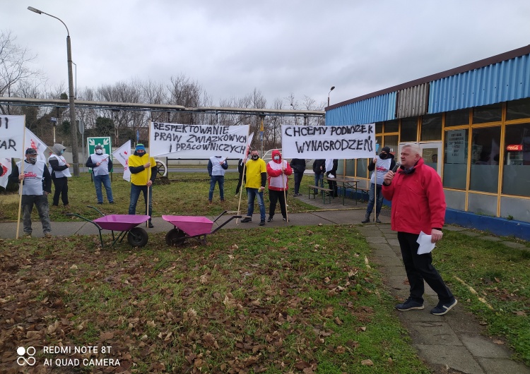 Protest związkowców i pracowników Koltaru