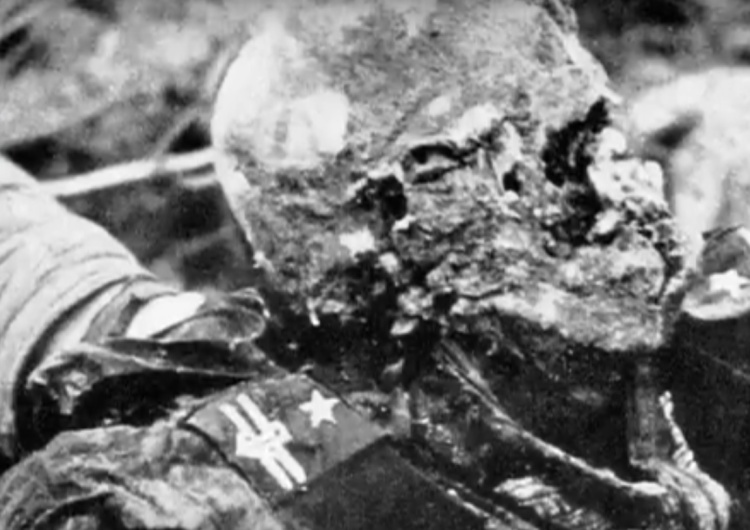 Zwłoki majora Adama Solskiego z 57 Pułku Piechoty, zidentyfikowane w 1943 roku