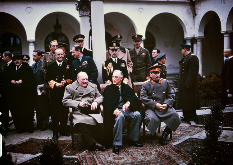 Winston Churchill, Franklin D. Roosevelt i Józef Stalin w Jałcie