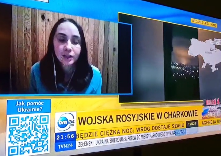 Ukrainka dziękuje Andrzejowi Dudzie w TVN24 „Zacięło nam się połączenie”. Ukrainka dziękowała na antenie TVN24 prezydentowi Dudzie i Polakom [WIDEO]