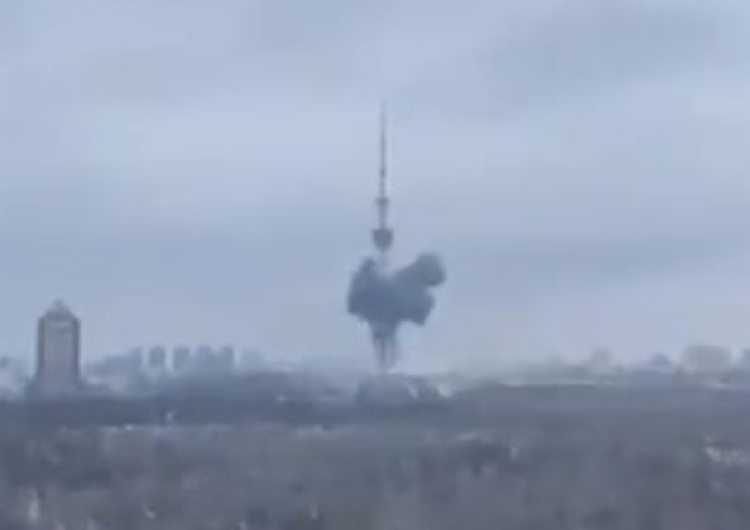  [video] Ukraina: Rosjanie zbombardowali wieżę telewizyjną w Kijowie
