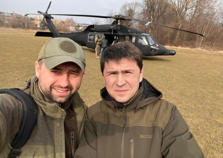 David Braun i Mychajło Podolak Ukraińska delegacja wyruszyła na rozmowy z Rosjanami
