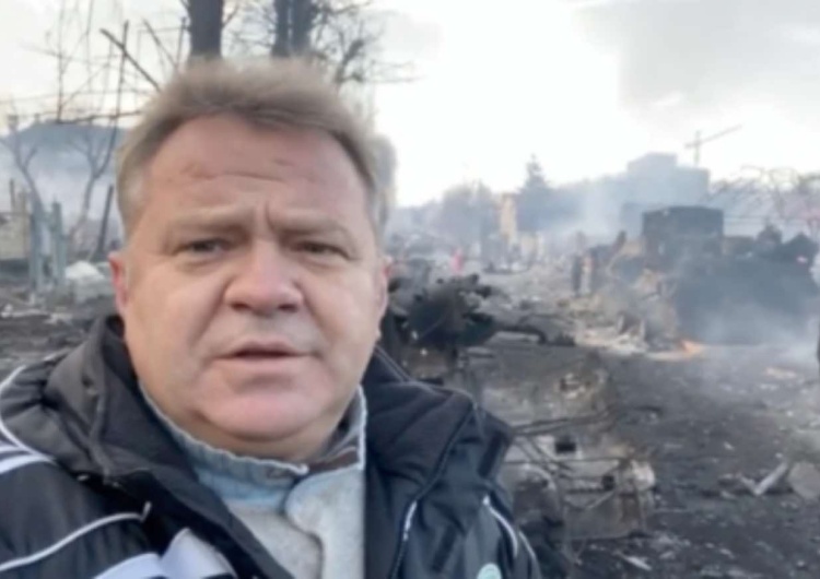 „Do miasta weszli kadyrowcy”. Mer podkijowskiej Buczy ranny w wyniku walk
