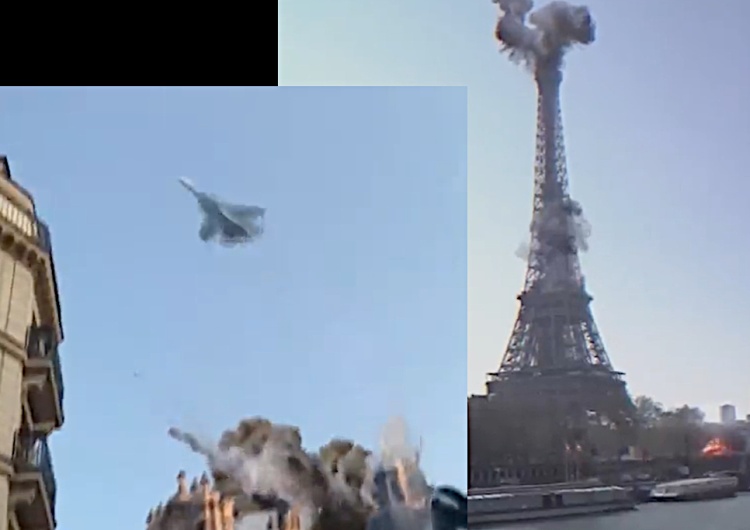bombardowany Paryż Obrazy bombardowanego Paryża. Ten film szybko zdobywa zasięgi. Czy wstrząśnie sumieniami prorosyjskich Europejczyków? [VIDEO]