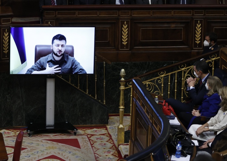 prezydent Ukrainy Wołodymyr Zełenski w apelu do hiszpańskich władz 