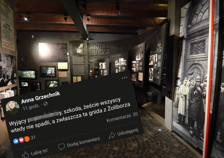 „Wyjący popier*****cy, (…) gnida z Żoliborza”. Haniebny wpis głównej inwentaryzator Muzeum Powstania Warszawskiego?
