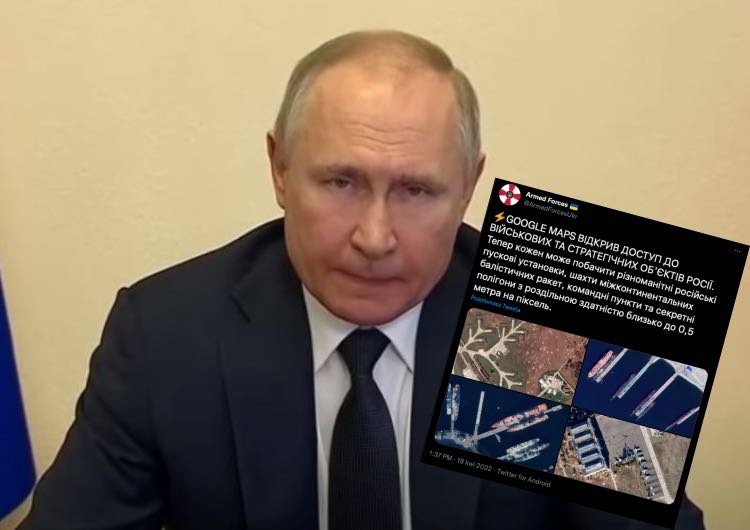 Google Maps zdejmuje cenzurę z rosyjskich obiektów wojskowych. „Bunkier Putina, rosyjskie wyrzutnie…”