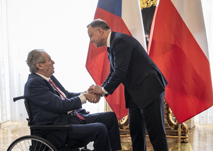 Miloš Zeman i Andrzej Duda Prezydent Czech Miloš Zeman: Polska stała się głównym obrońcą wartości europejskich