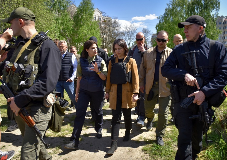 Szefowa niemieckiego MSZ podczas wizyty w Buczy Pierwsza od początku wojny wizyta w Kijowie przedstawiciela niemieckiego rządu