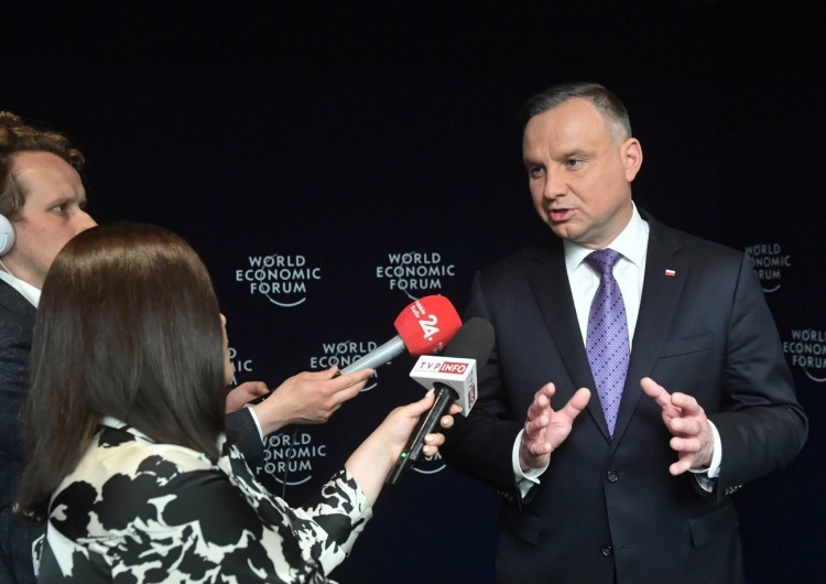 Andrzej Duda w Davos o sprawie niemieckich czołgów dla polski: Jest to dla nas duży zawód