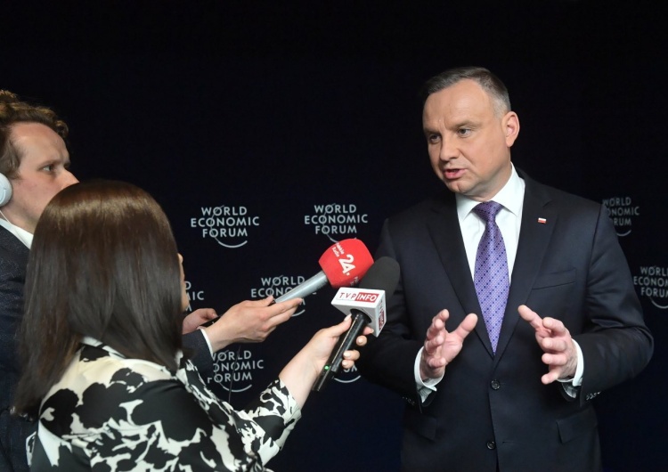  Andrzej Duda w Davos o sprawie niemieckich czołgów dla polski: Jest to dla nas duży zawód